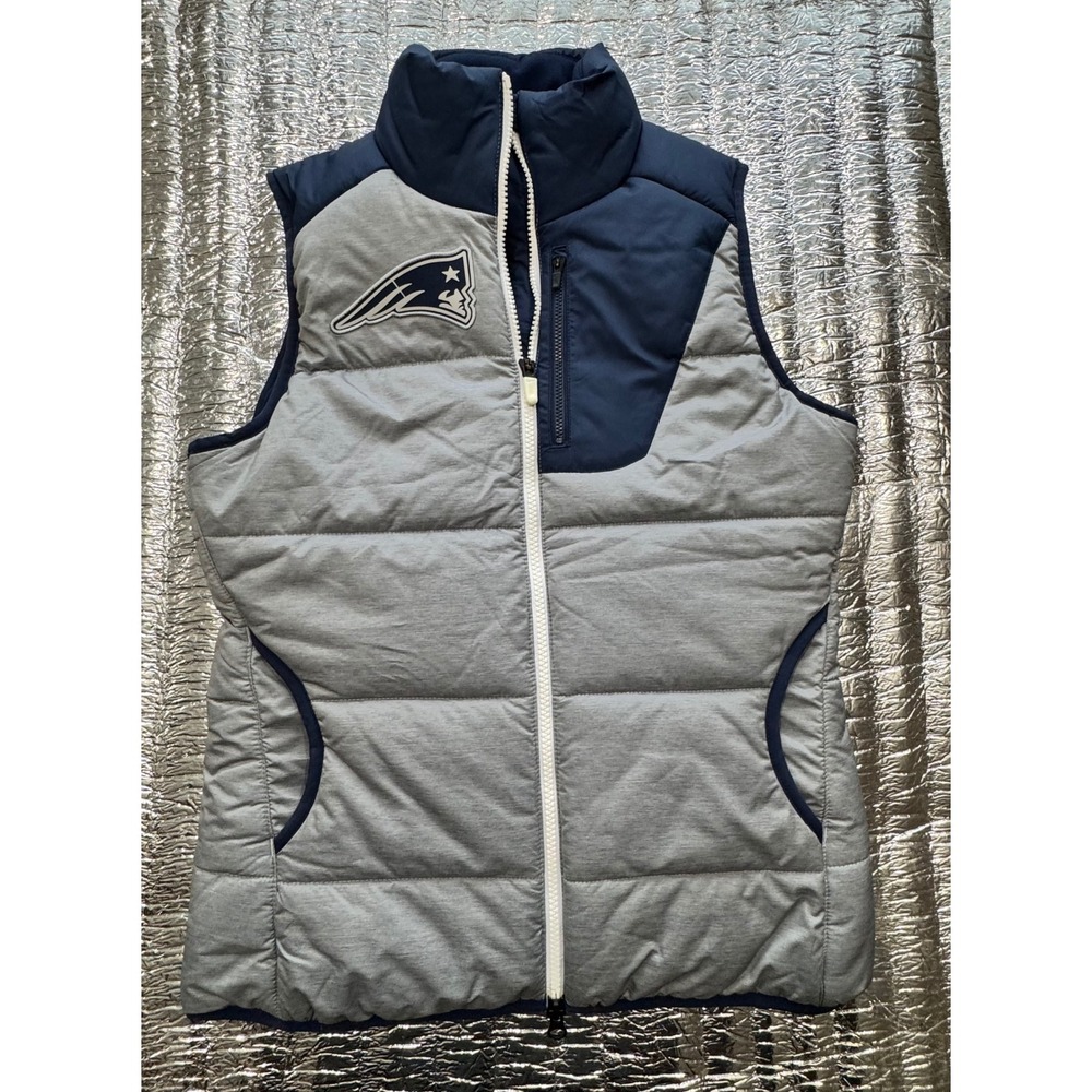 Nike NFL New England Patriots Puffer Vest Grey Navy XS 748469-063